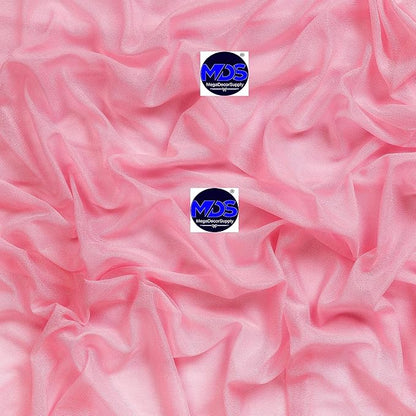 MDS Halloween Chiffon Draping Fabric - 1 Panel, 30" Wide x 40ft Long - Sheer Spooky Arbor & Canopy Drapery for Haunted House Backdrops, Party Ceilings, DIY Costumes & Themed Events - Coral